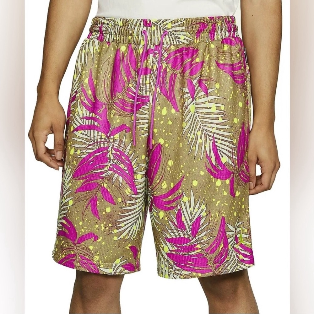 NIKE JORDAN JUMPMAN PALM SPECKLE PRINT KNIT SHORTS